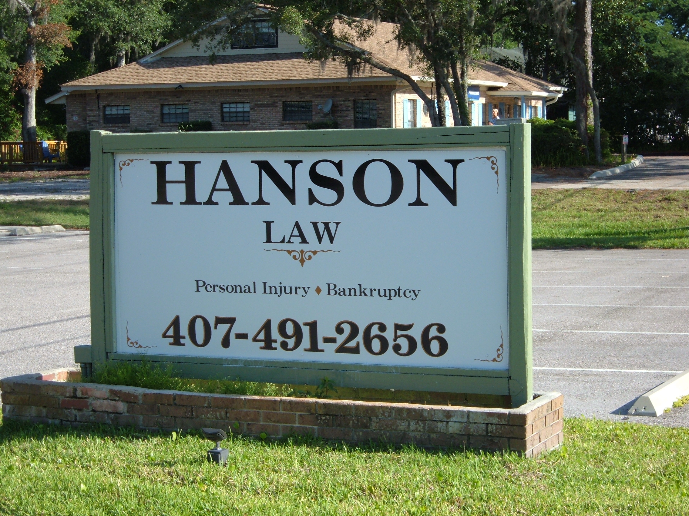 Hanson Law Office Sign Hanson Law Office Sign